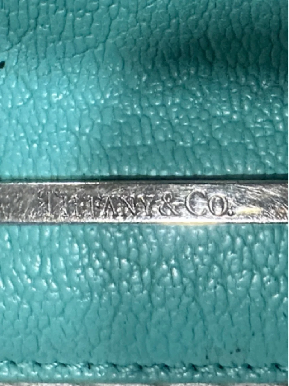 Tiffany & Co. Turquoise Leather Phone/Card Sleeve with Magnetic Strap